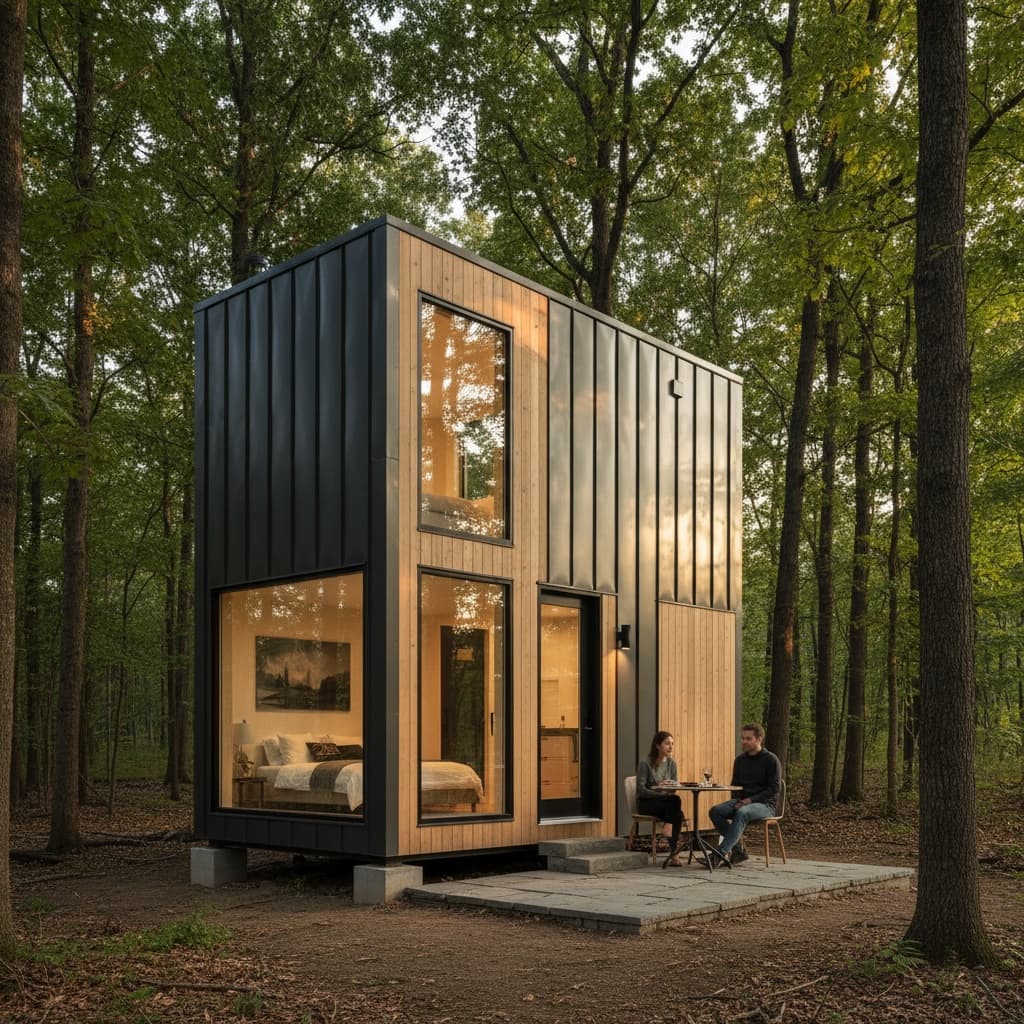 Modern Forest Tiny House - Exterior view