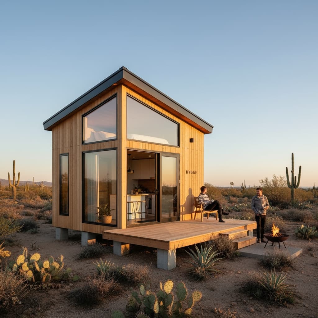 scandinavian Desert Tiny House - Exterior view