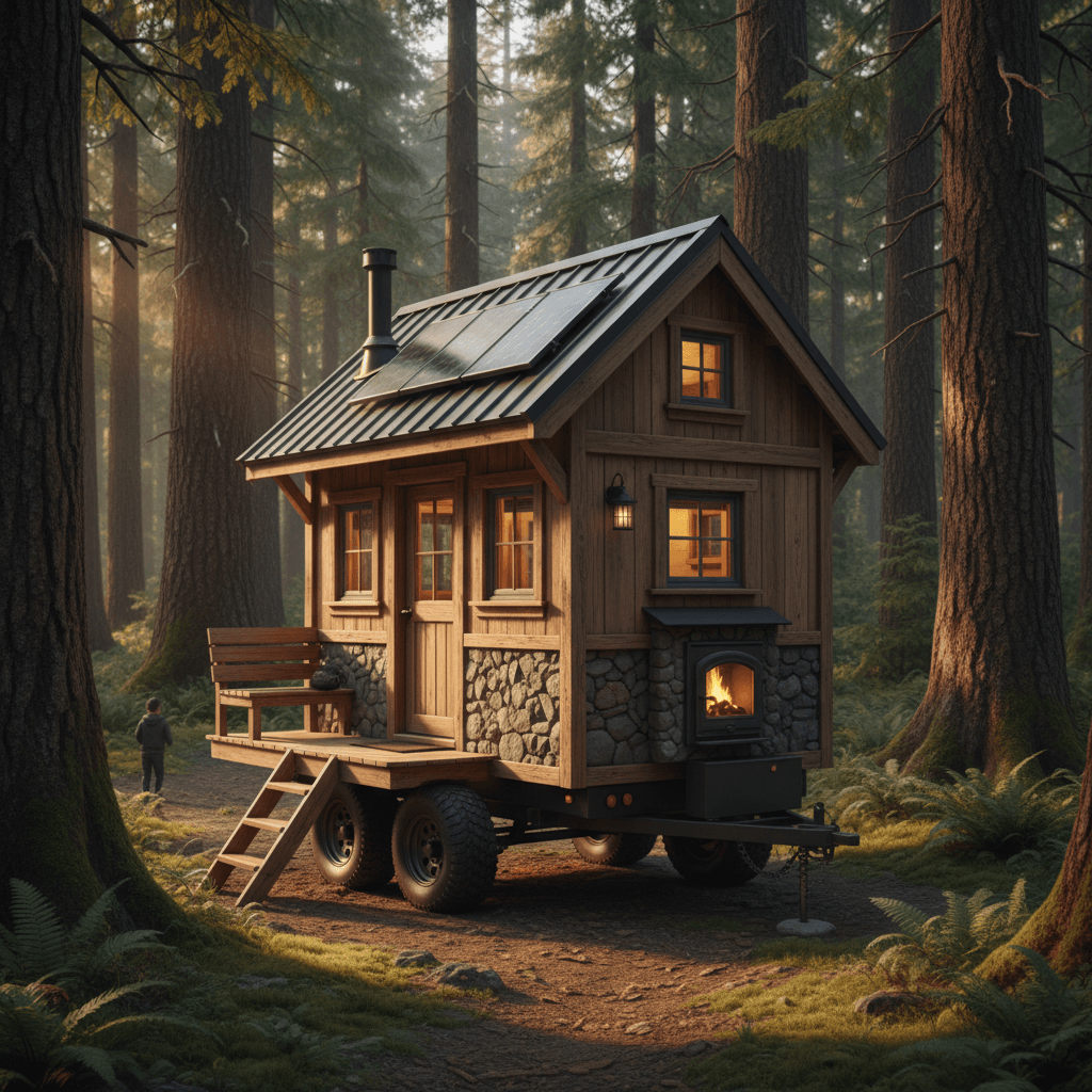 Rustic Forest Tiny House - Exterior view