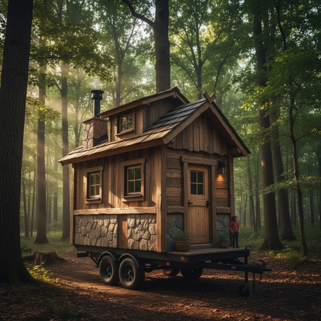 Rustic Forest Tiny House - Exterior view