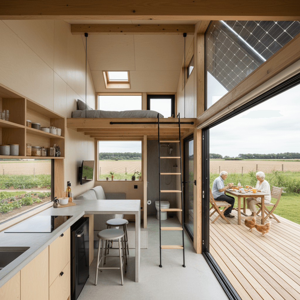 Modern rural Tiny House - Interior view