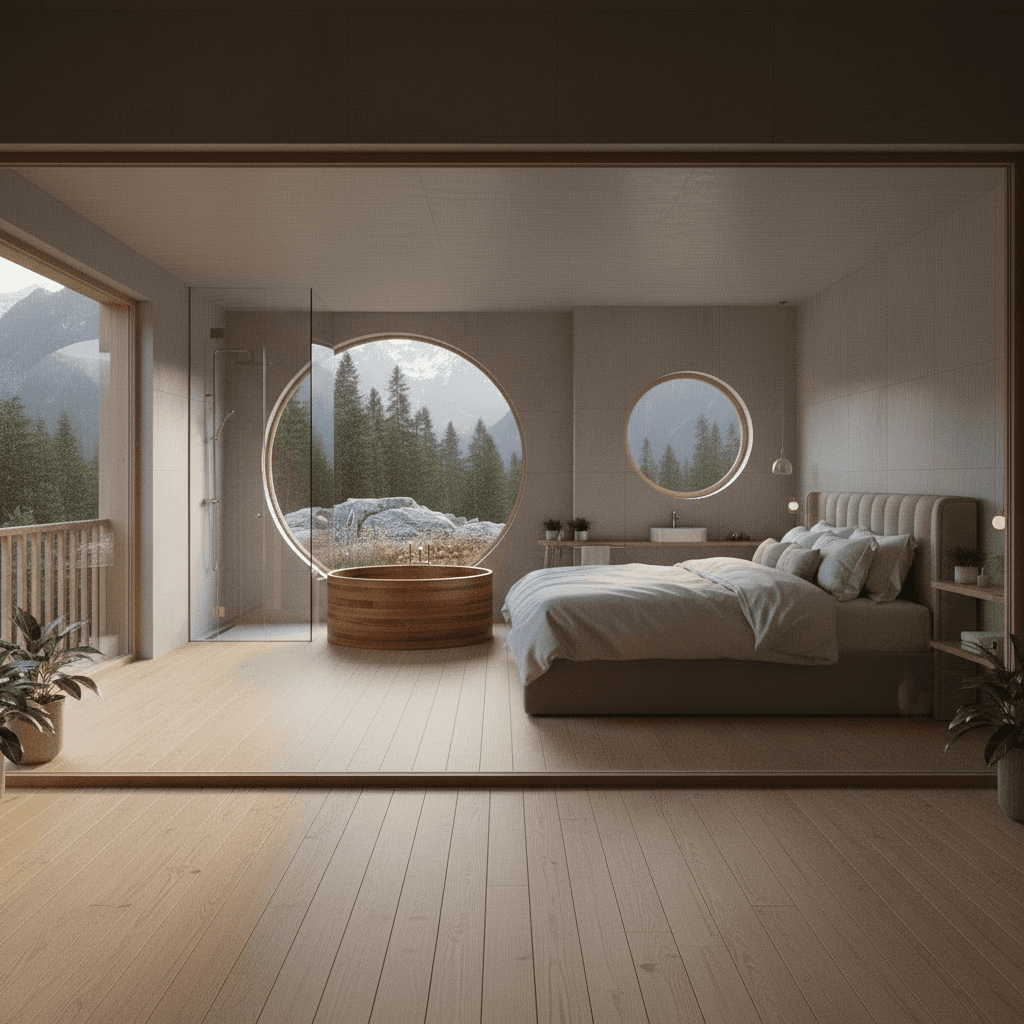 Modern mountain Tiny House - Show Living Room - Show Otherside Room - Show From Outside - Interior view