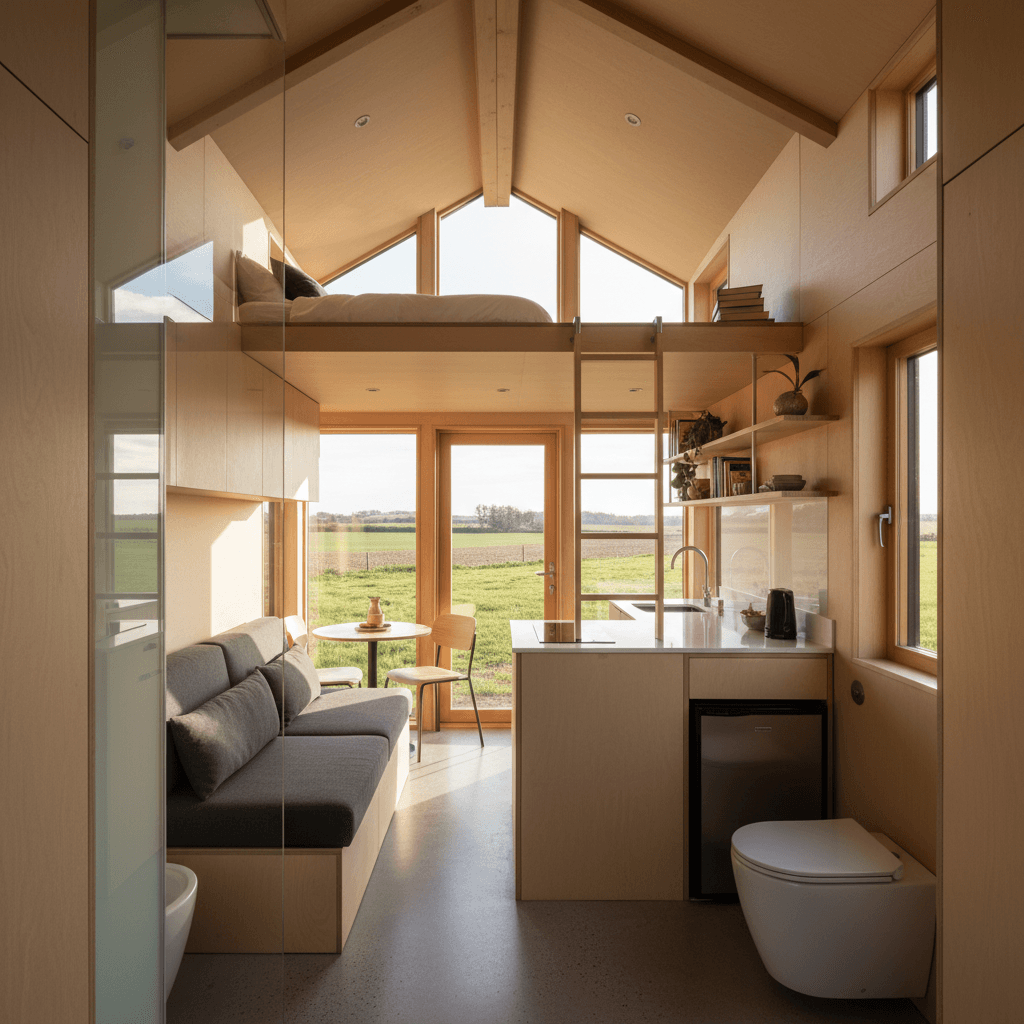 Modern rural Tiny House - Interior view