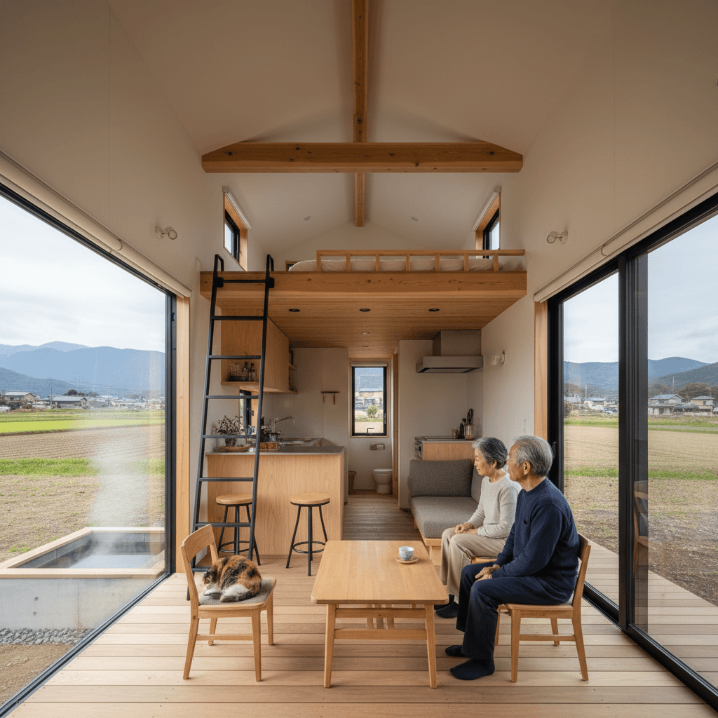 Modern rural Tiny House - Interior view