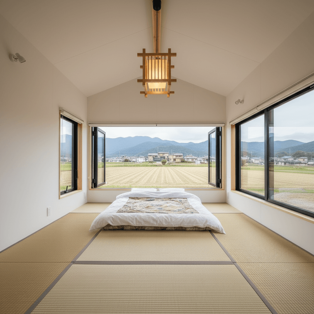 Modern rural Tiny House - Show Tatami Room - Interior view
