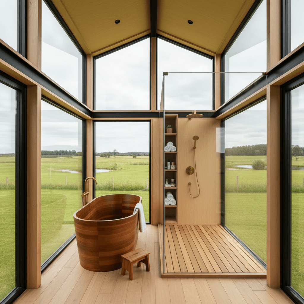 Modern rural Tiny House - Living Room Have - Show Other Side - Build Nice Storage - Build Small Nice - Interior view