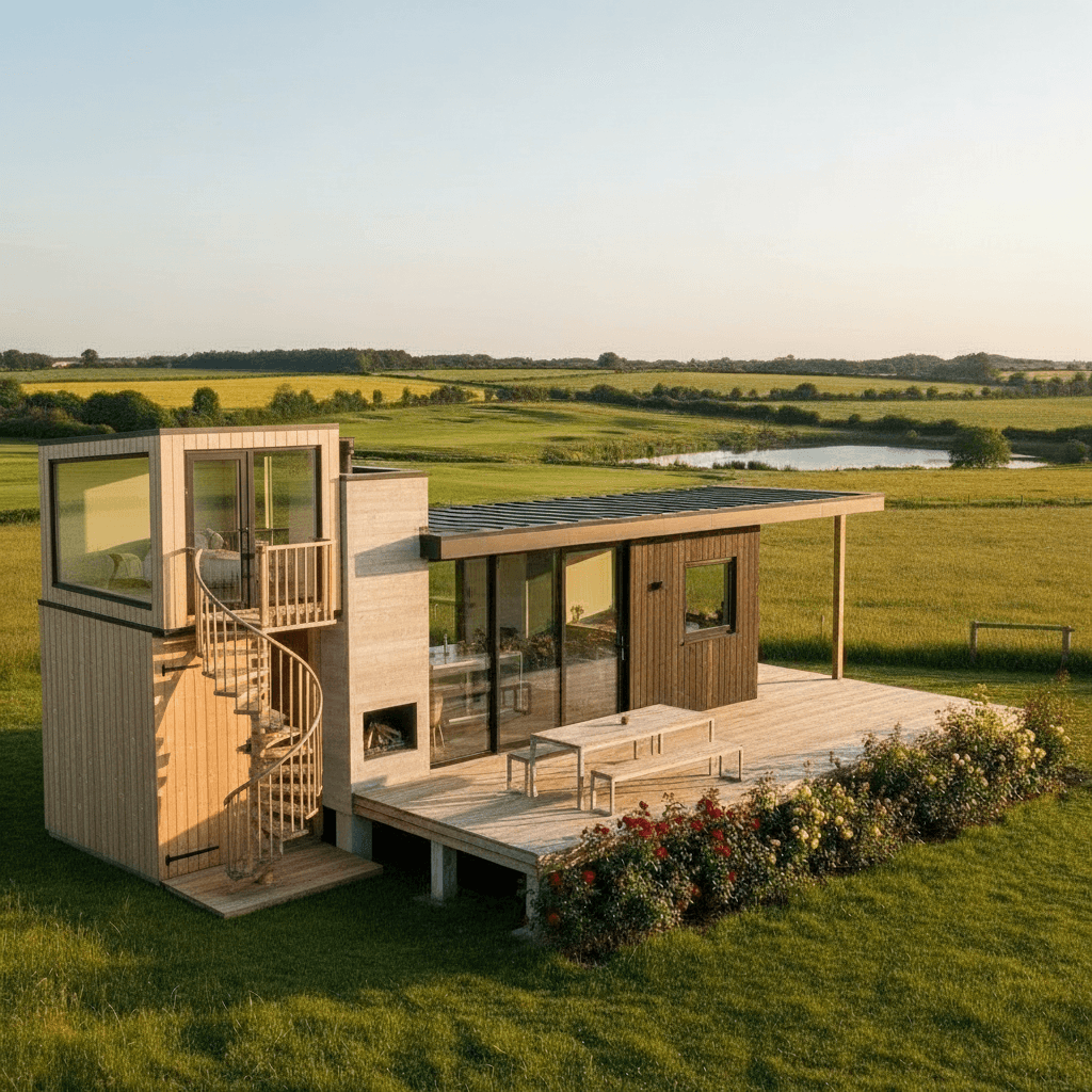 Modern rural Tiny House - Living Room Have - Show Other Side - Build Nice Storage - Build Small Nice - Show Small Room