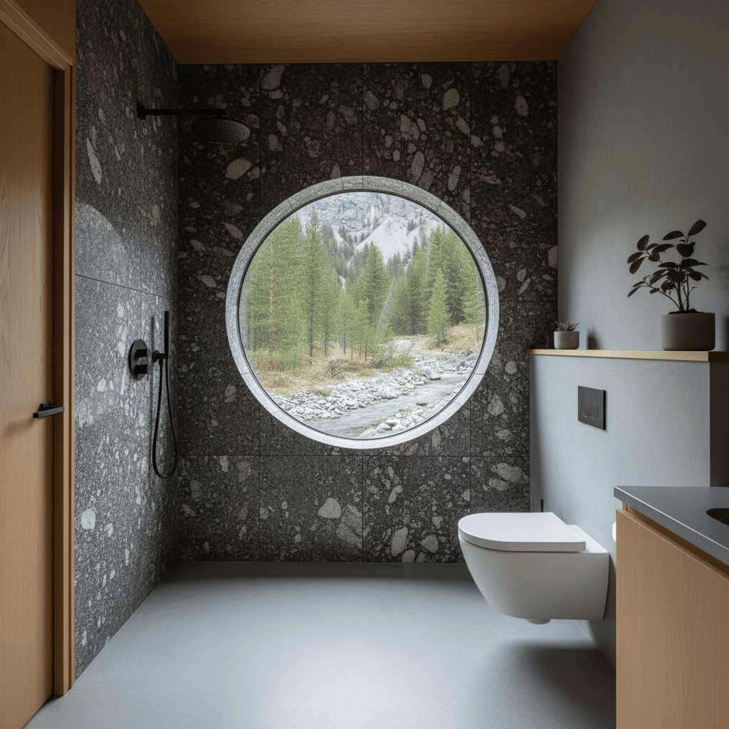 Modern mountain Tiny House - Front House Flat - Outdoor Dack Bigger - Show Other Side - Interior view