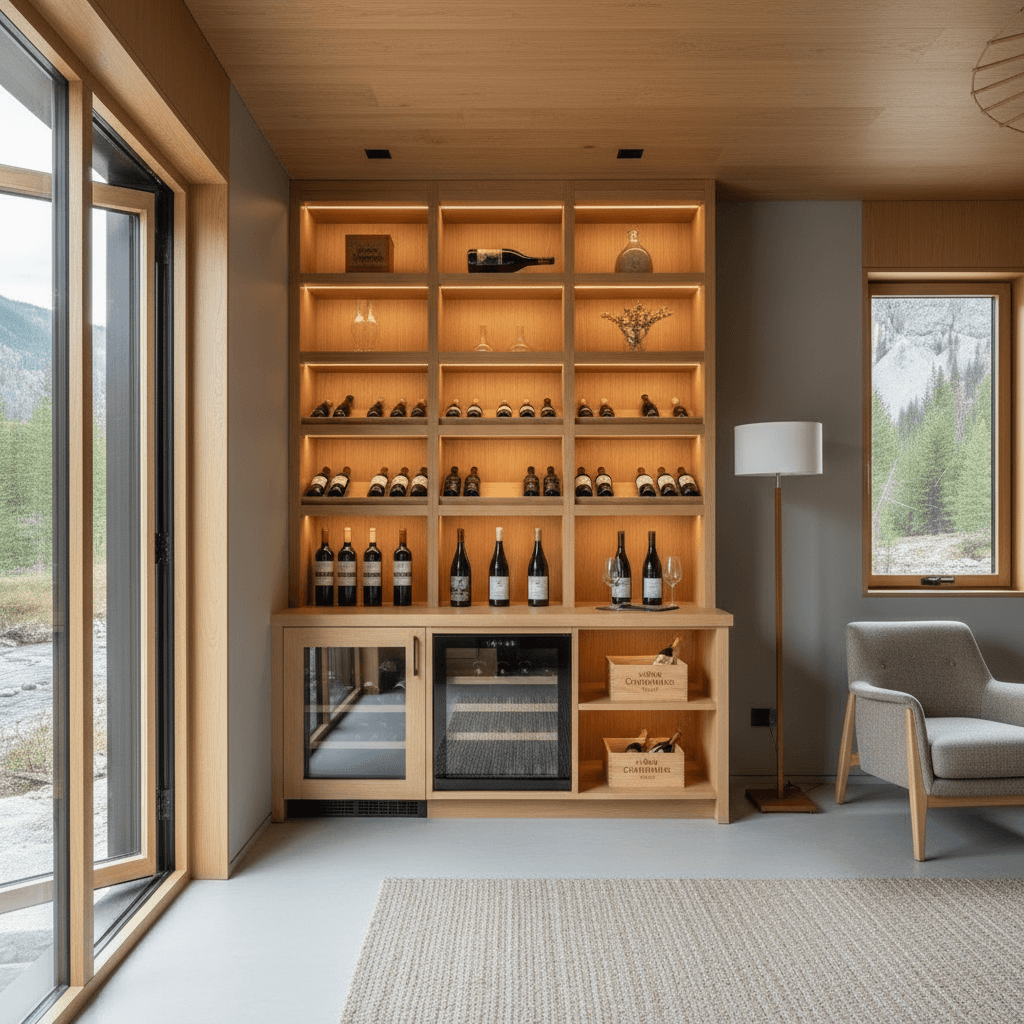 Modern mountain Tiny House - Front House Flat - Outdoor Dack Bigger - Show Other Side - Show Nice King - Show Other Side - Interior view