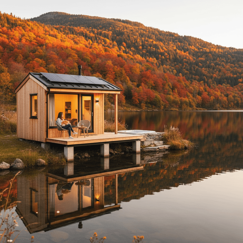 scandinavian lakeside Tiny House