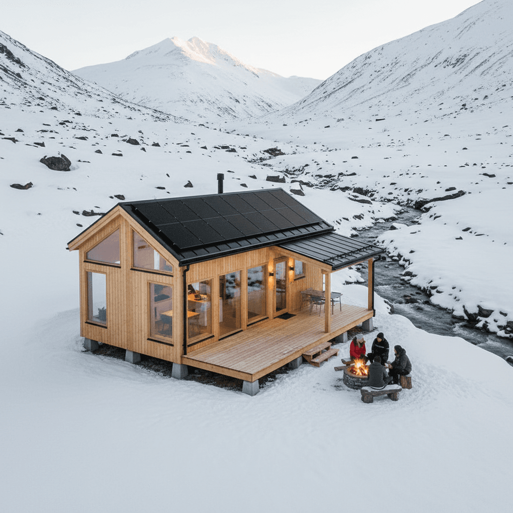 scandinavian mountain Tiny House - Kind Next Open - There Loft Show - Exterior view