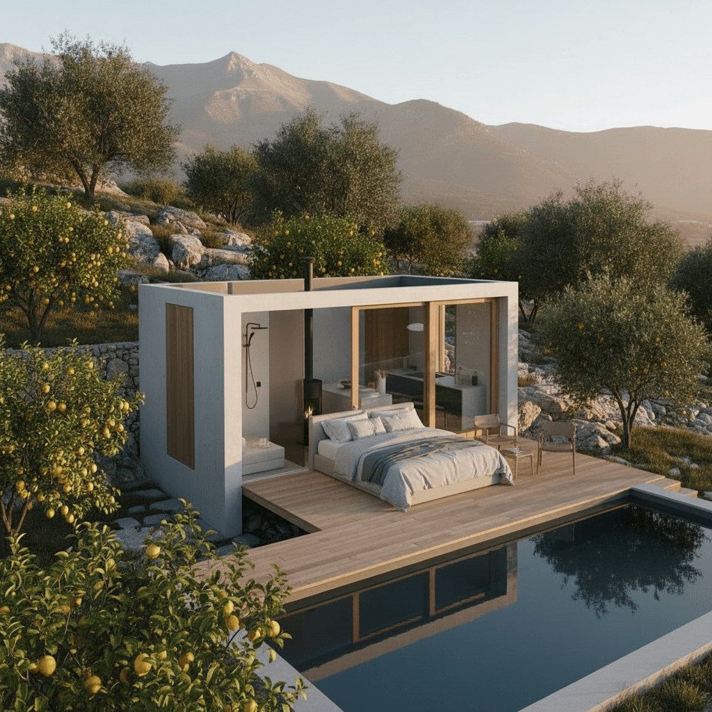 Minimalist mountain Tiny House - Show Nice Open