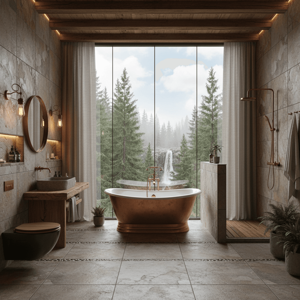 Minimalist mountain Tiny House - Show Nice Shower - Show Nice Shower - Swimming Pool Same - Interior view