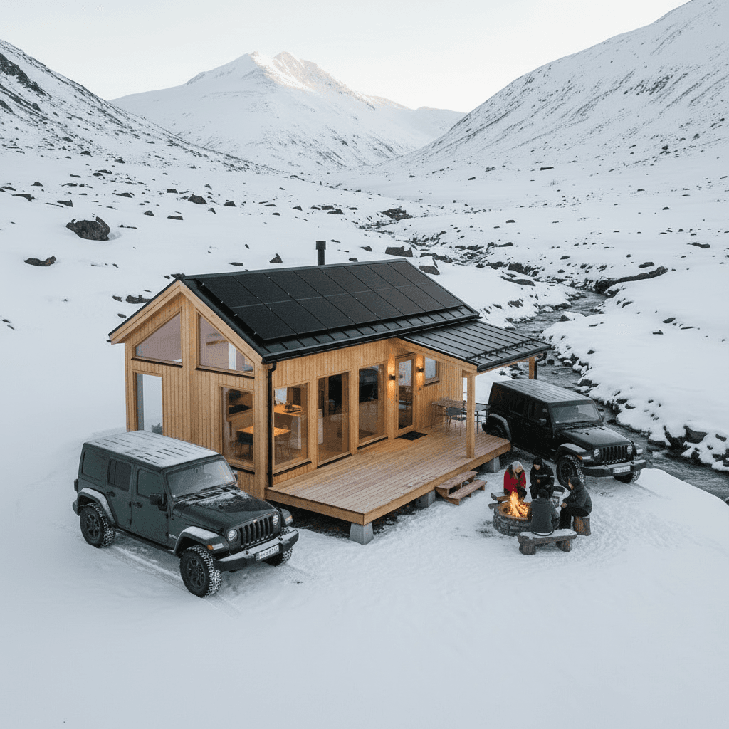 scandinavian mountain Tiny House - Kind Next Open - There Loft Show - Move Toilet Shower - Give Nice Open - Jeep Next House