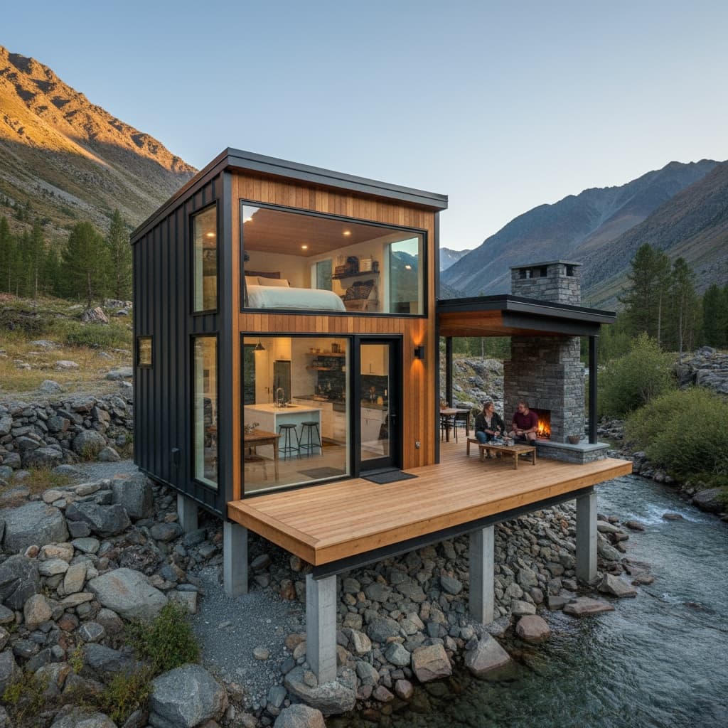 Modern mountain Tiny House - Exterior view