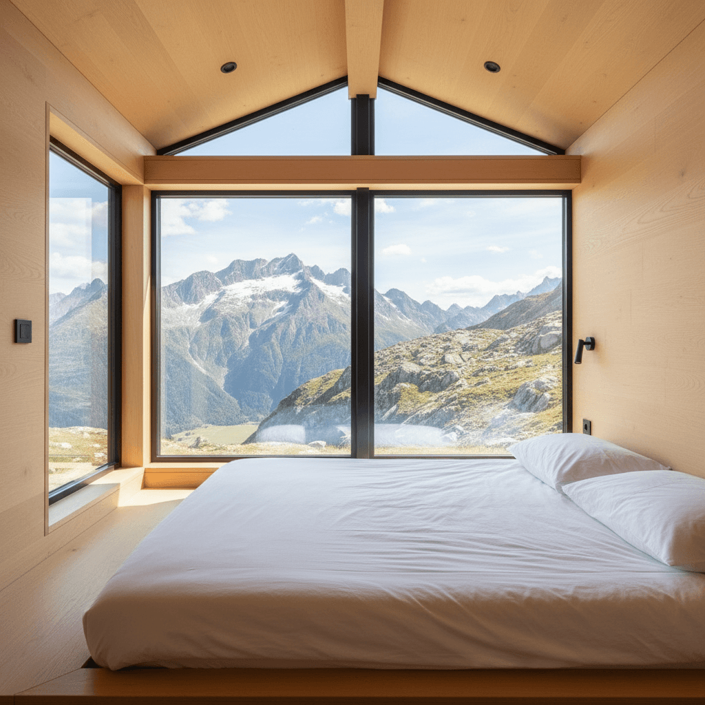 Modern mountain Tiny House - Show Whole Kind - Tiny House Flat - Interior view