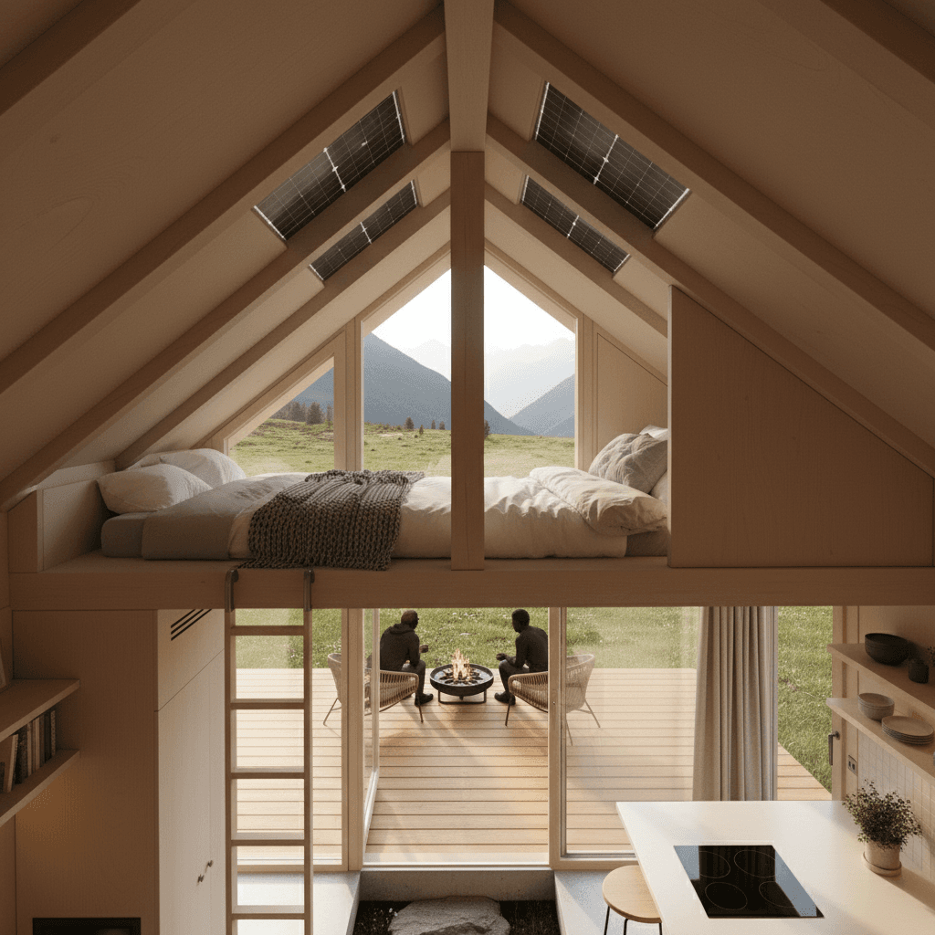 Modern mountain Tiny House - Show Whole Kind - Interior view