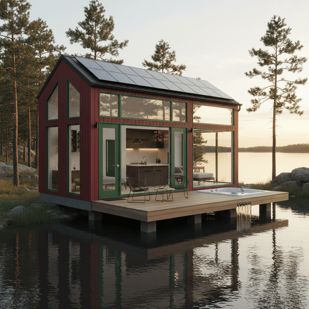 Modern lakeside Tiny House - Exterior view