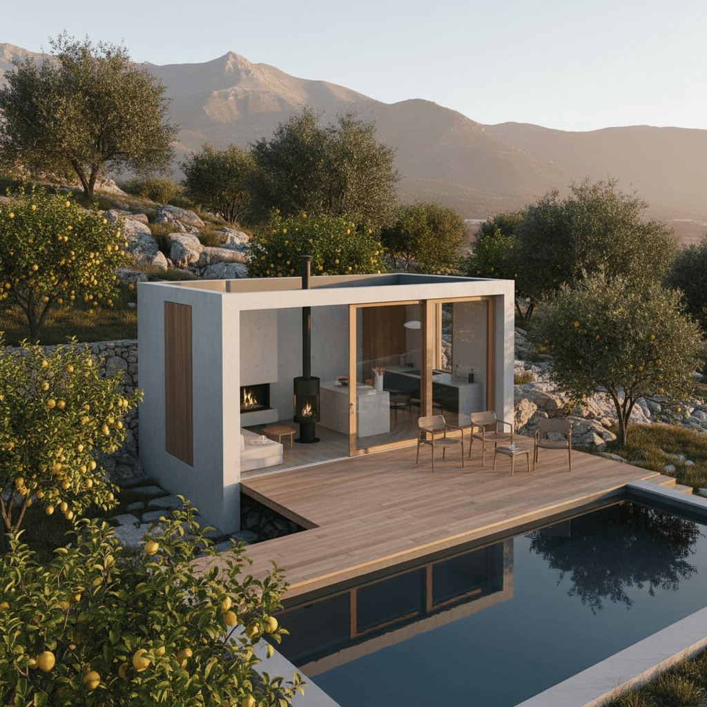 Minimalist mountain Tiny House - Exterior view