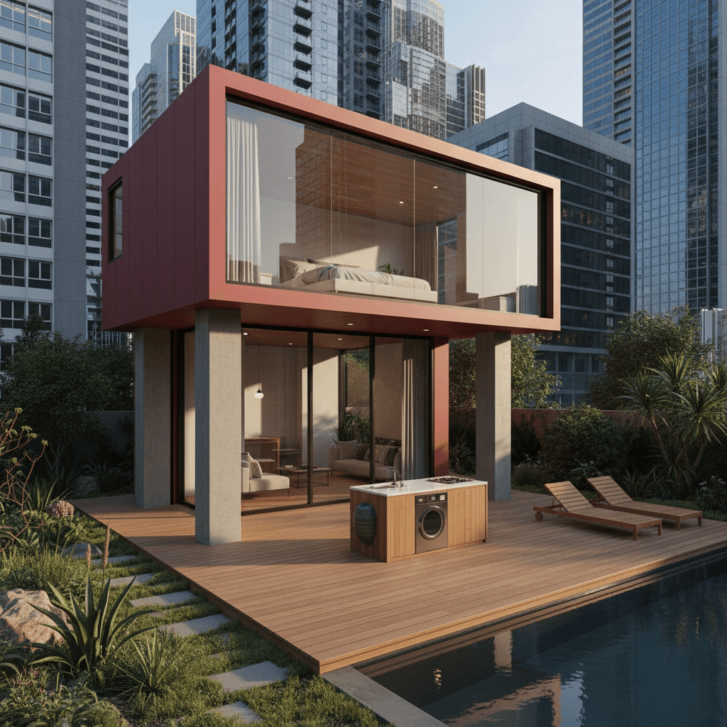 Modern Urban Tiny House - Only Show Nice - Exterior view