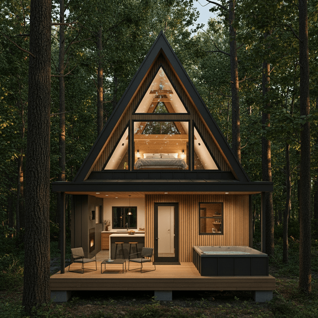 Modern Forest Tiny House - Take Square From - Exterior view