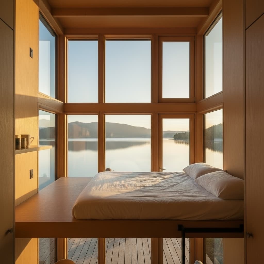 Modern lakeside Tiny House - Show Whole Loft - Just Show Kind - Show Whole Kind - Interior view