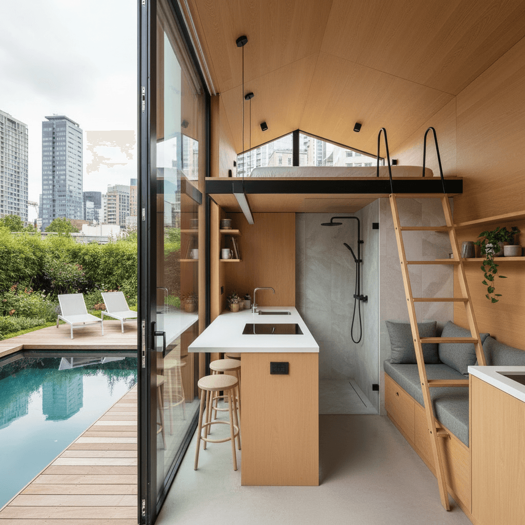Modern Urban Tiny House - Only Show Nice - Interior view