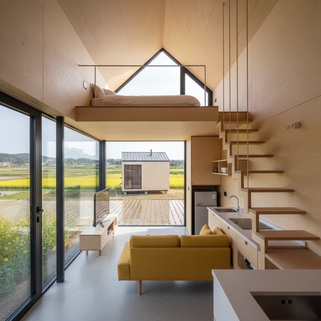 Modern rural Tiny House - Tiny House Grass - Need Houses - Interior view