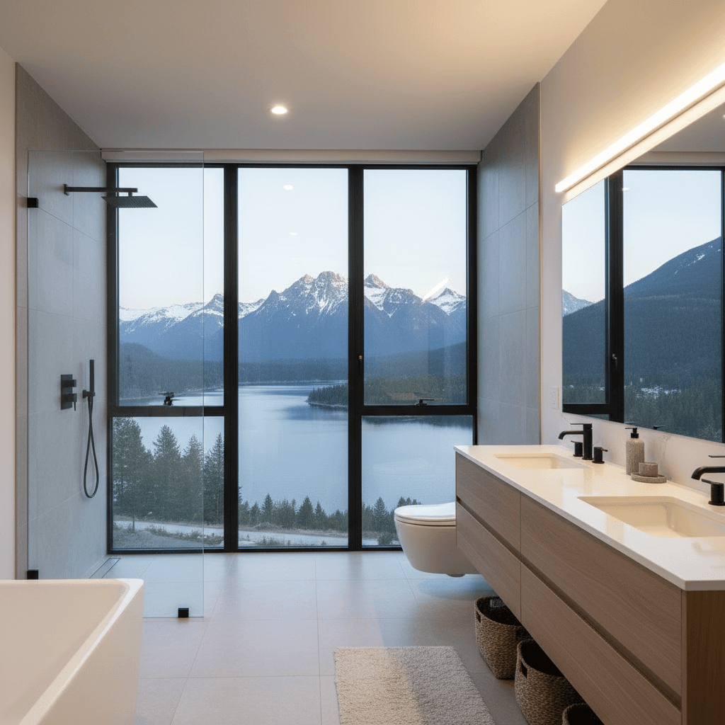 Modern lakeside Tiny House - Show Nice Open - Show Design Living - From Room Outside - Show Other Side - Interior view