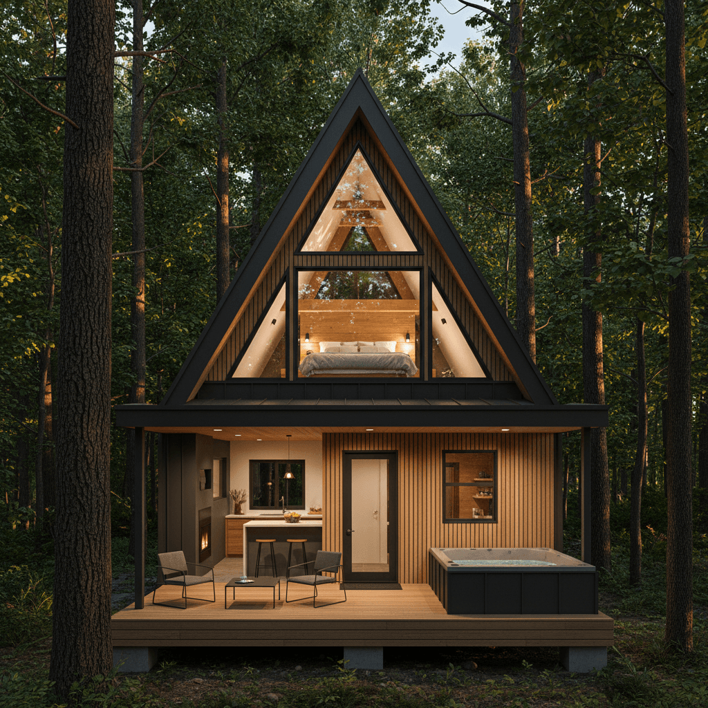 Modern Forest Tiny House - Exterior view