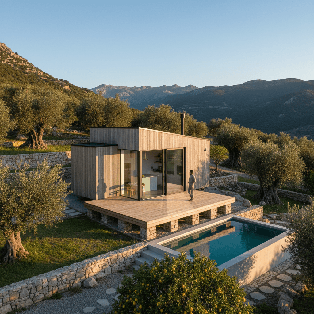 Minimalist mountain Tiny House - Show Nice Shower - Show Nice Shower