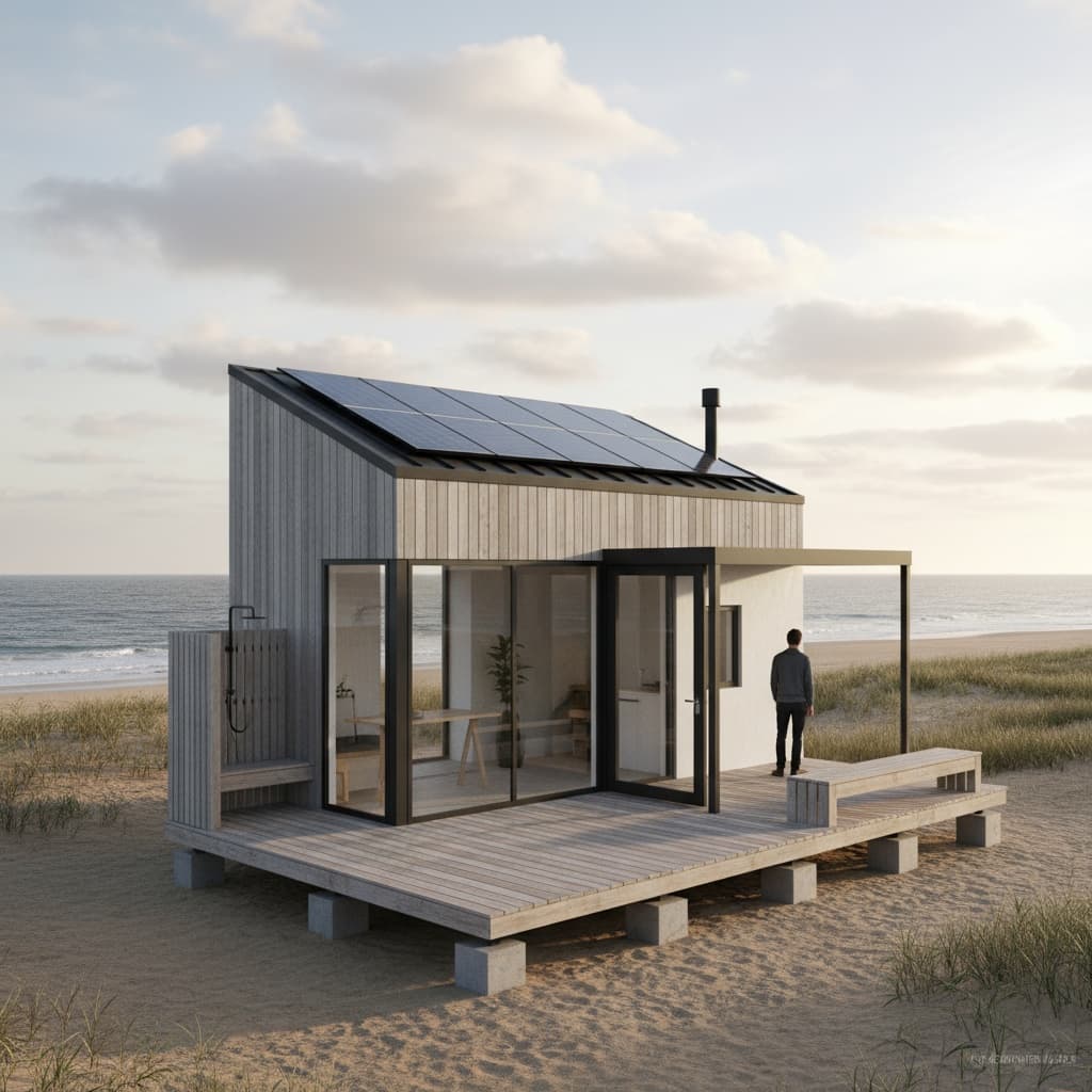 Minimalist Beach Tiny House - Exterior view