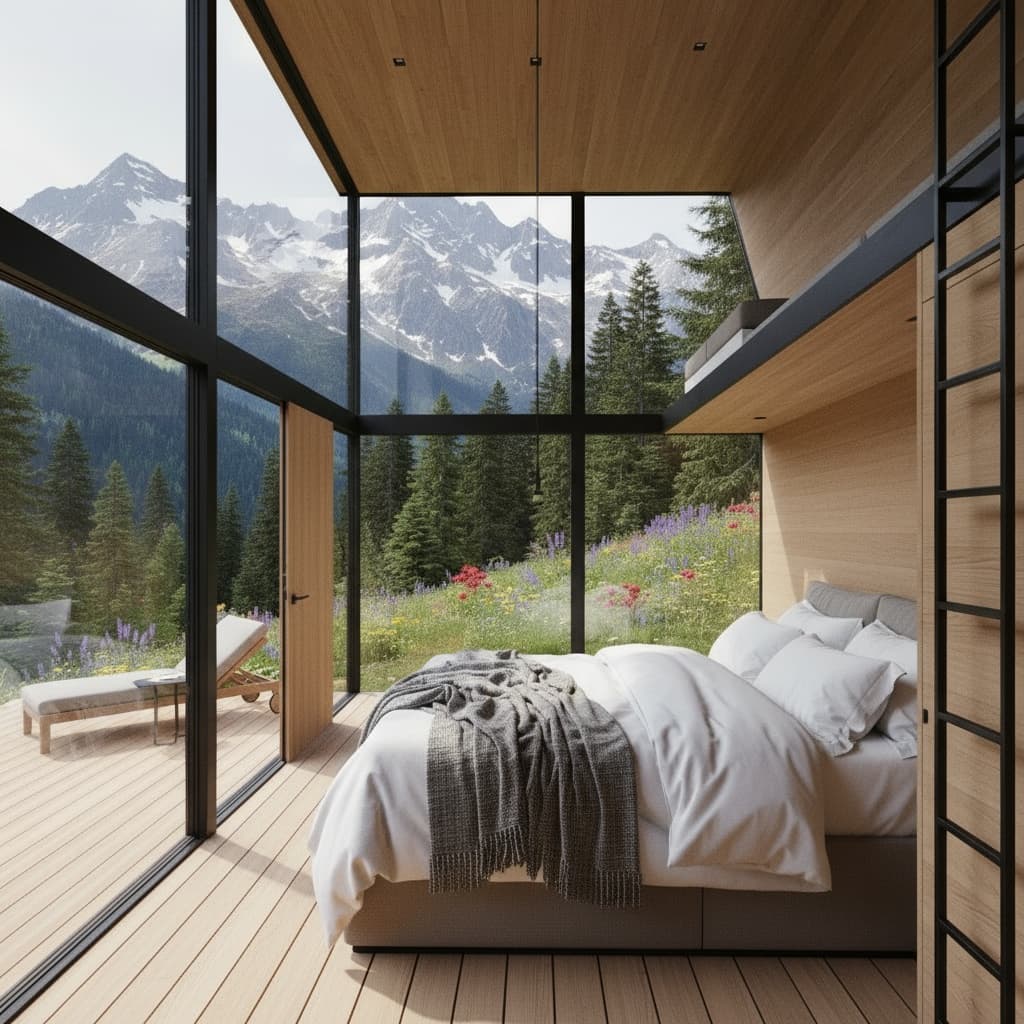 Modern mountain Tiny House - Show Kind Second - Interior view