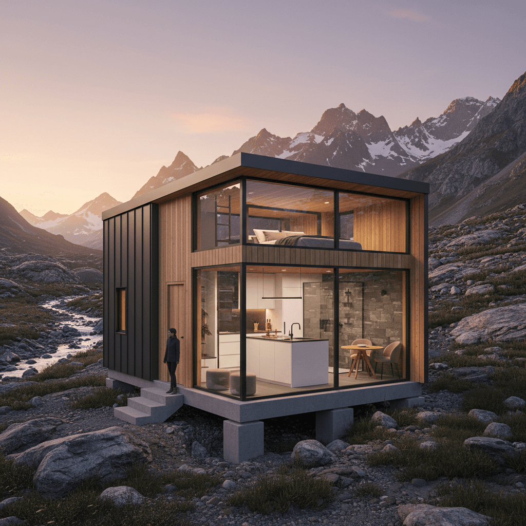 Modern mountain Tiny House - Exterior view
